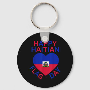 Porte-clés Jour du Drapeau Haïtien Amour Haïti Cœur Racines H