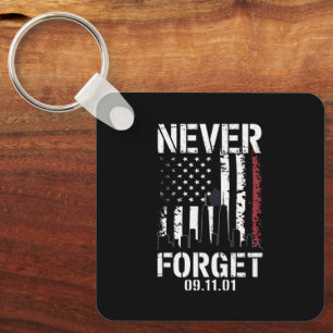Porte-clés Jour du Souvenir Ne Jamais Oublier le 11 Septembre