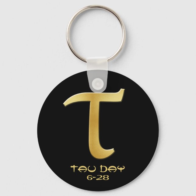 Porte-clés Jour du Tau - Symbole grec d'or (Recto)
