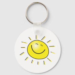 Porte-clés Jour ensoleillé, soleil souriant, Jour pour sourir