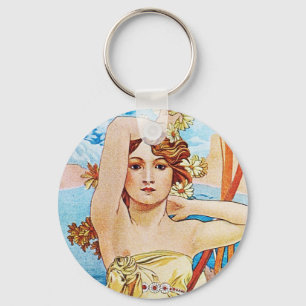 Porte-clés Journée, Alphonse Mucha