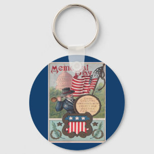 Porte-clés Journée commémorative vintage - Un pays