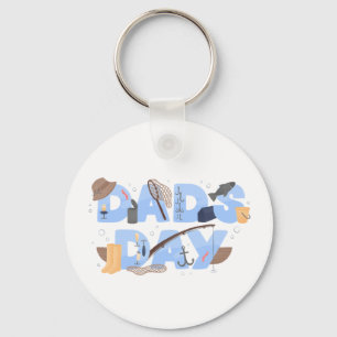 Porte-clés Journée des pères amateur de pêche mignon