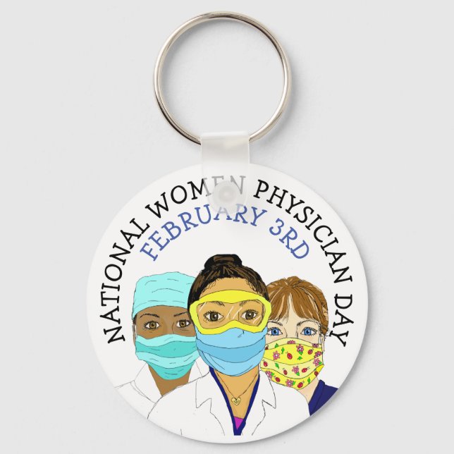 Porte-clés Journée nationale des femmes médecins 3 février (Recto)