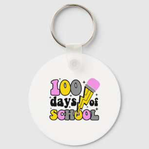 Porte-clés Jours D'école Éclair Crayon Enseignant 100ème