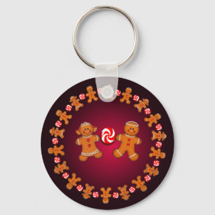 Porte-clés JOY, GINGERBREAD KIDS & CANDY par SHARON SHARPE