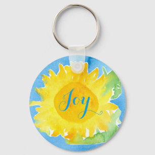 Porte-clés Joy Tournesol aquarelle peinture