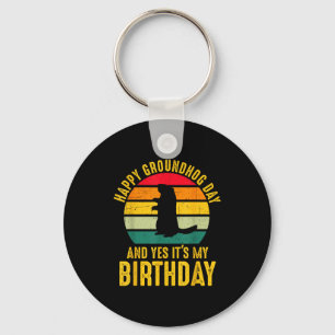 Porte-clés Joyeuse fête de la marmotte et oui c'est mon anniv