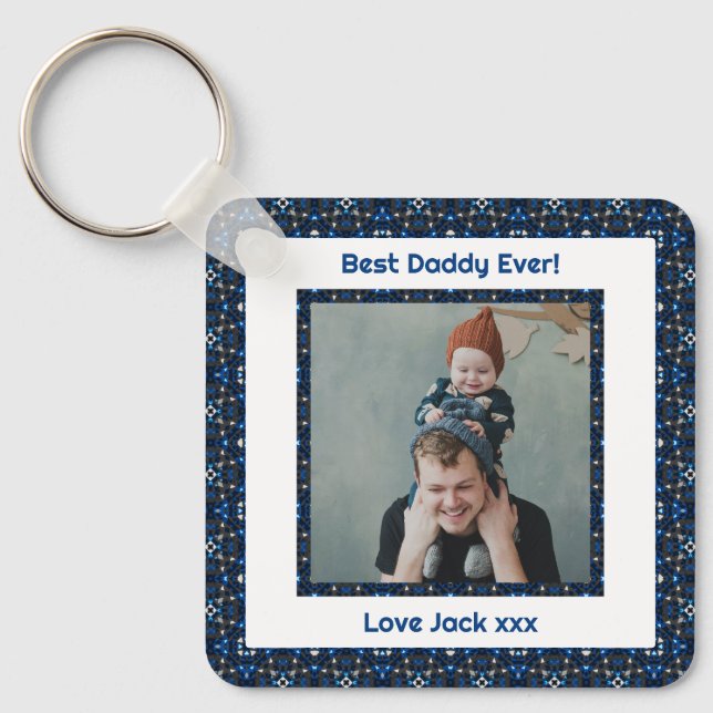 Porte-clés Joyeuse fête des pères Meilleur papa Papa Jamais B (Recto)