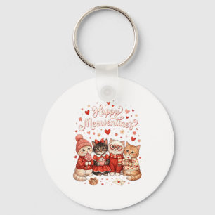 Porte-clés Joyeuse Meowentines Mignonne Saint Valentin Amateu