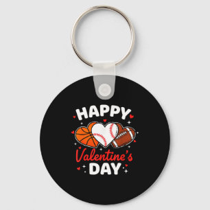 Porte-clés Joyeuse Saint-Valentin Basketball Baseball Footbal