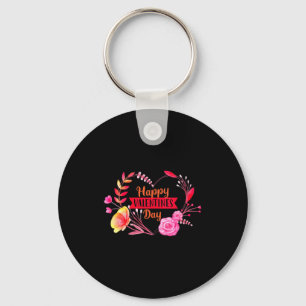 Porte-clés Joyeuse Saint-Valentin Femmes Cœur Floral Mignon V