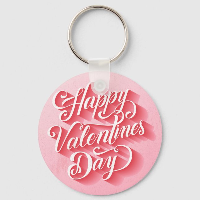 Porte-clés Joyeuse Saint-Valentin Typography-23197 (Recto)