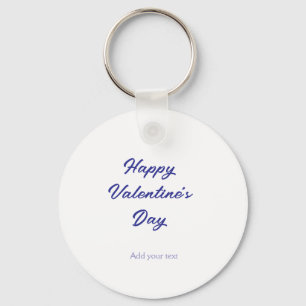 Porte-clés Joyeuse Saint-Valentin violet nom ajouter un messa
