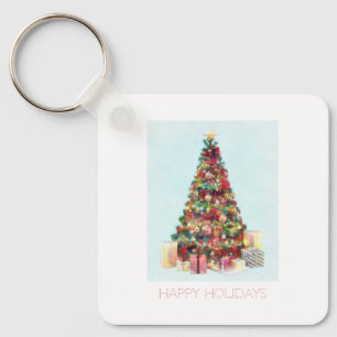 Porte-clés Joyeuses Fêtes. Sapin de Noël