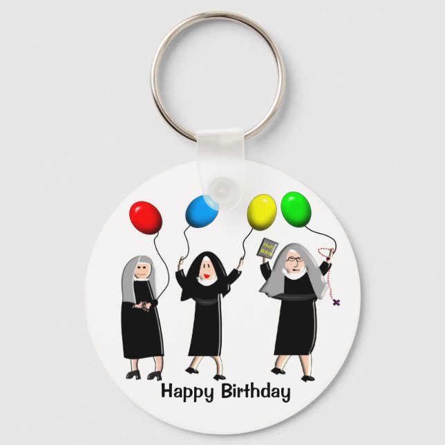 Porte-clés Joyeuses soeurs d'anniversaire (Recto)