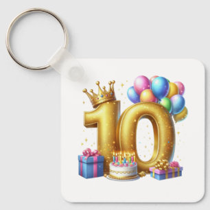 Porte-clés Joyeux 10ème Anniversaire