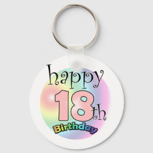 Porte-clés Joyeux 18ème anniversaire