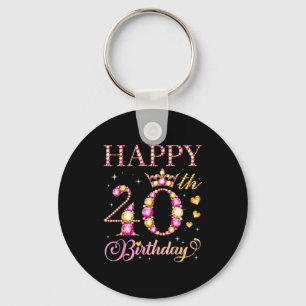 Porte-clés Joyeux 40e Anniversaire 40 Ans Hommes Femmes Anniv