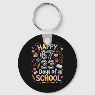 Porte-clés Joyeux 67+33 Jours D'école Math 100 Jours Plus Int