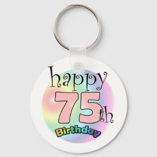 Porte-clés Joyeux 75ème anniversaire (roze)
