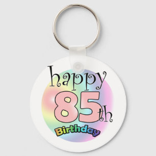 Porte-clés Joyeux 85ème anniversaire (roze)
