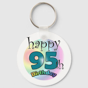 Porte-clés Joyeux 95ème anniversaire (blauw)