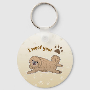 Porte-clés Joyeux Amoureux des chiens Pekingese Je Vous Oubli