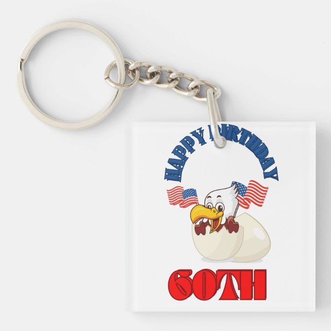 Porte-clés Joyeux anniversaire 60e (Devant)