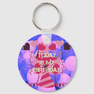 Porte-clés Joyeux anniversaire aujourd'hui est mon anniversai