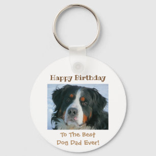 Porte-clés Joyeux Anniversaire Meilleur Chien Papa Jamais Pho