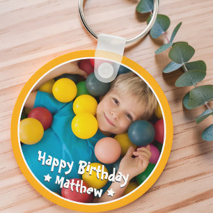 Porte-clés Joyeux Anniversaire Moderne Simple Photo