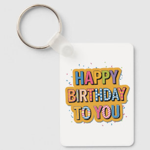 Porte-clés Joyeux Anniversaire Motif