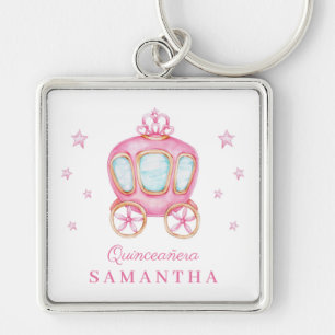 Porte-clés Joyeux anniversaire petite voiture princesse