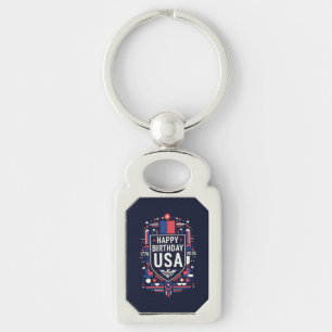 Porte-clés Joyeux anniversaire USA 250