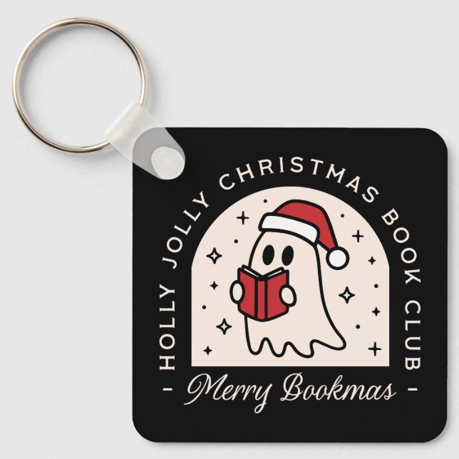 Porte-clés Joyeux bookmas livre amoureux Noël (Recto)