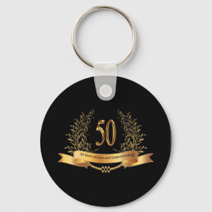 Porte-clés Joyeux cadeau du cinquantième Mariage