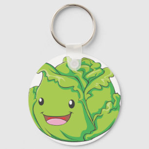 Porte-clés Joyeux choux légumes souriant