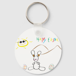 Porte-clés Joyeux dessin des enfants de Pâques