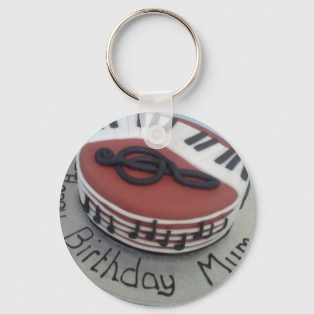 Porte-clés Joyeux gâteau de maman d'anniversaire (Recto)
