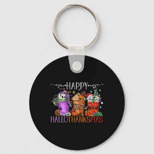Porte-clés Joyeux Hallothanksmas Halloween Thanksgiving Noël