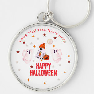 Porte-clés Joyeux Halloween Fantôme Mignon & Personnalisable