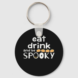Porte-clés Joyeux Halloween Mangez Buvez Et Soyez Effrayant B