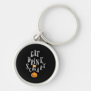 Porte-clés Joyeux Halloween Mangez Buvez Et Soyez Effrayant T