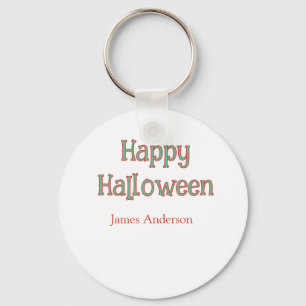 Porte-clés Joyeux Halloween vert orange pastel tendance moder