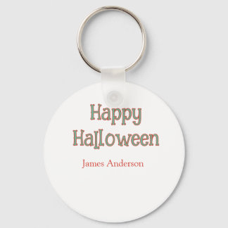Porte-clés Joyeux Halloween vert orange pastel tendance moder