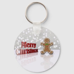 Porte-clés Joyeux homme en pain d'épice de Noël