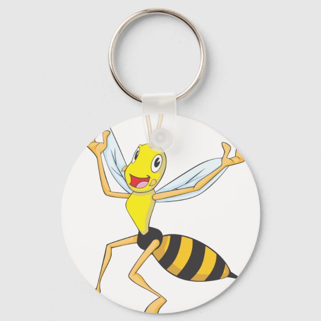 Porte-clés Joyeux insecte à la guêpe (Recto)