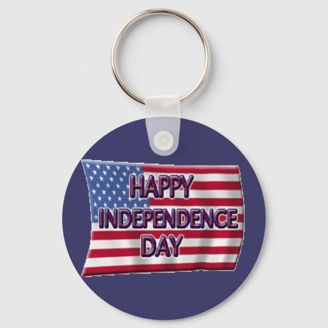 Porte-clés Joyeux Jour de l'Indépendance (Recto)