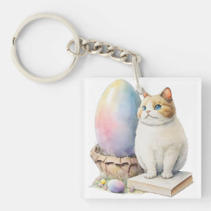 Porte-clés Joyeux Jour de Pâques, Chat de Pâques